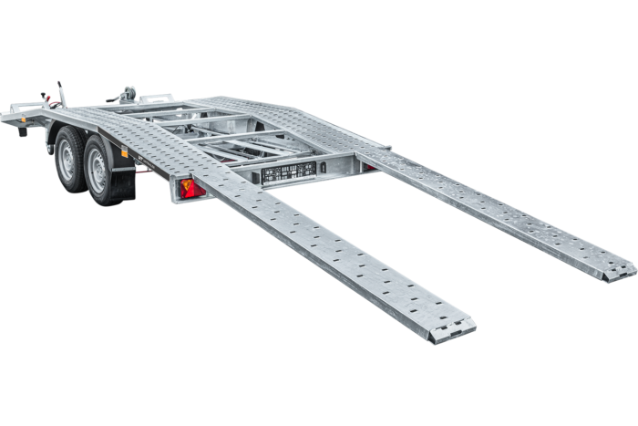 Remorque porte voiture avec surface pliée 400x200 UNITRAILER TEMPO 4020 PTAC 3000 KG -